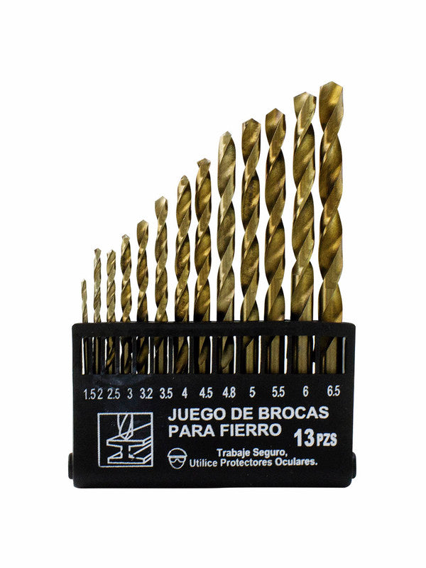 ASAKI JUEGO DE BROCAS PARA METAL HSS (1.5–6.5MM) 13 PZS - ASK01002 - ASAKI