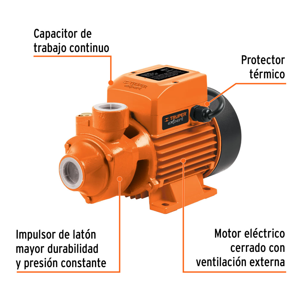 Bomba periférica 1/2HP, 220V/60Hz, uso agrícola, EXPERT - Código: 15019