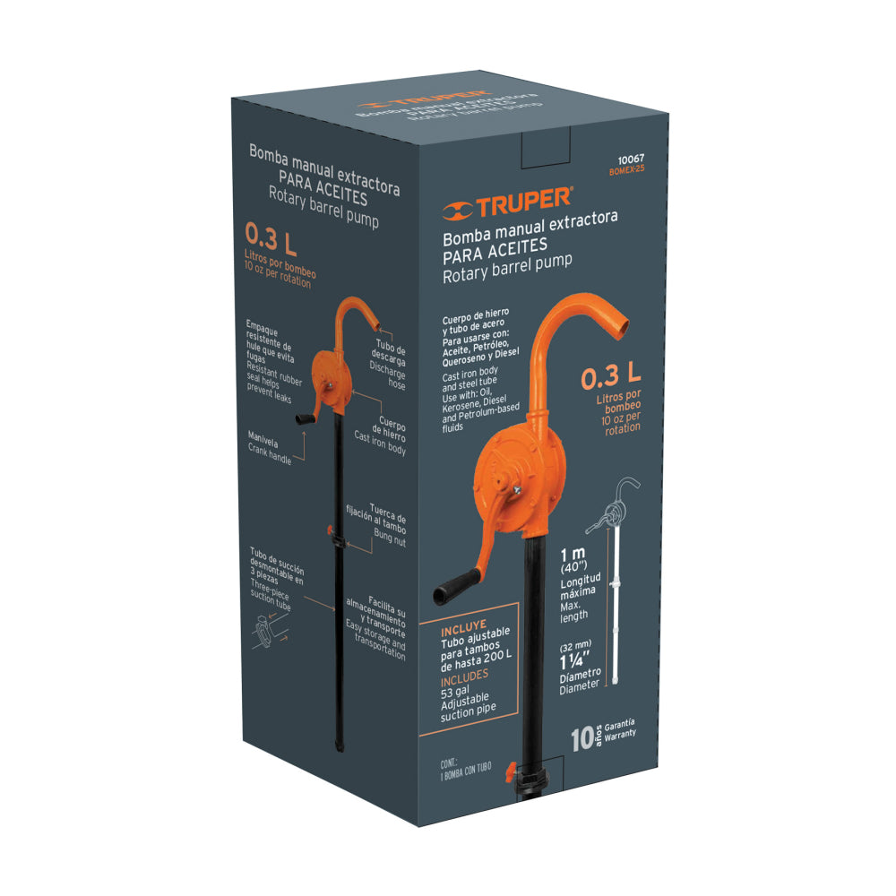 Bomba extractora de aceites con manivela, Truper / CODIGO: 10067