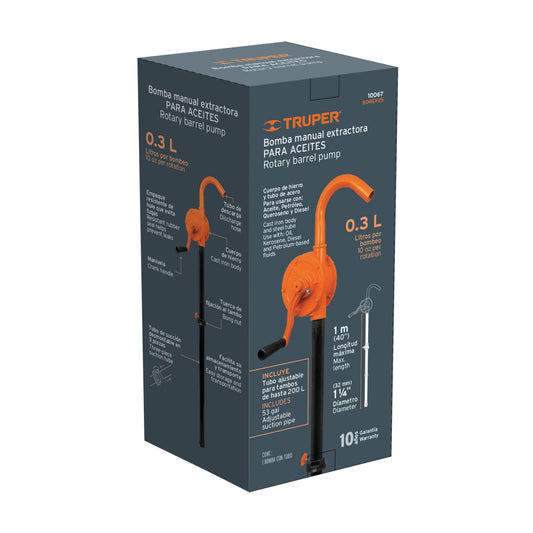 Bomba extractora de aceites con manivela, Truper / CODIGO: 10067