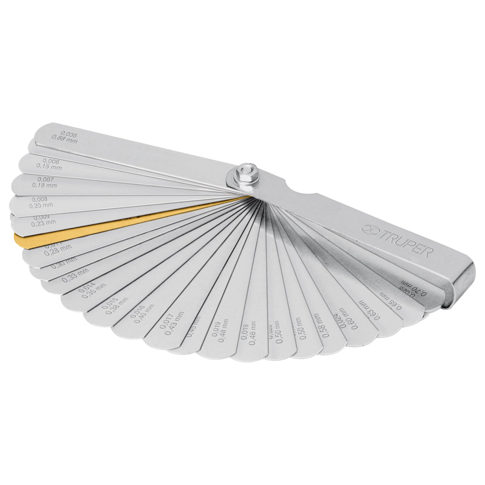 Calibrador de 32 hojas std / mm, Truper - Código: 14397