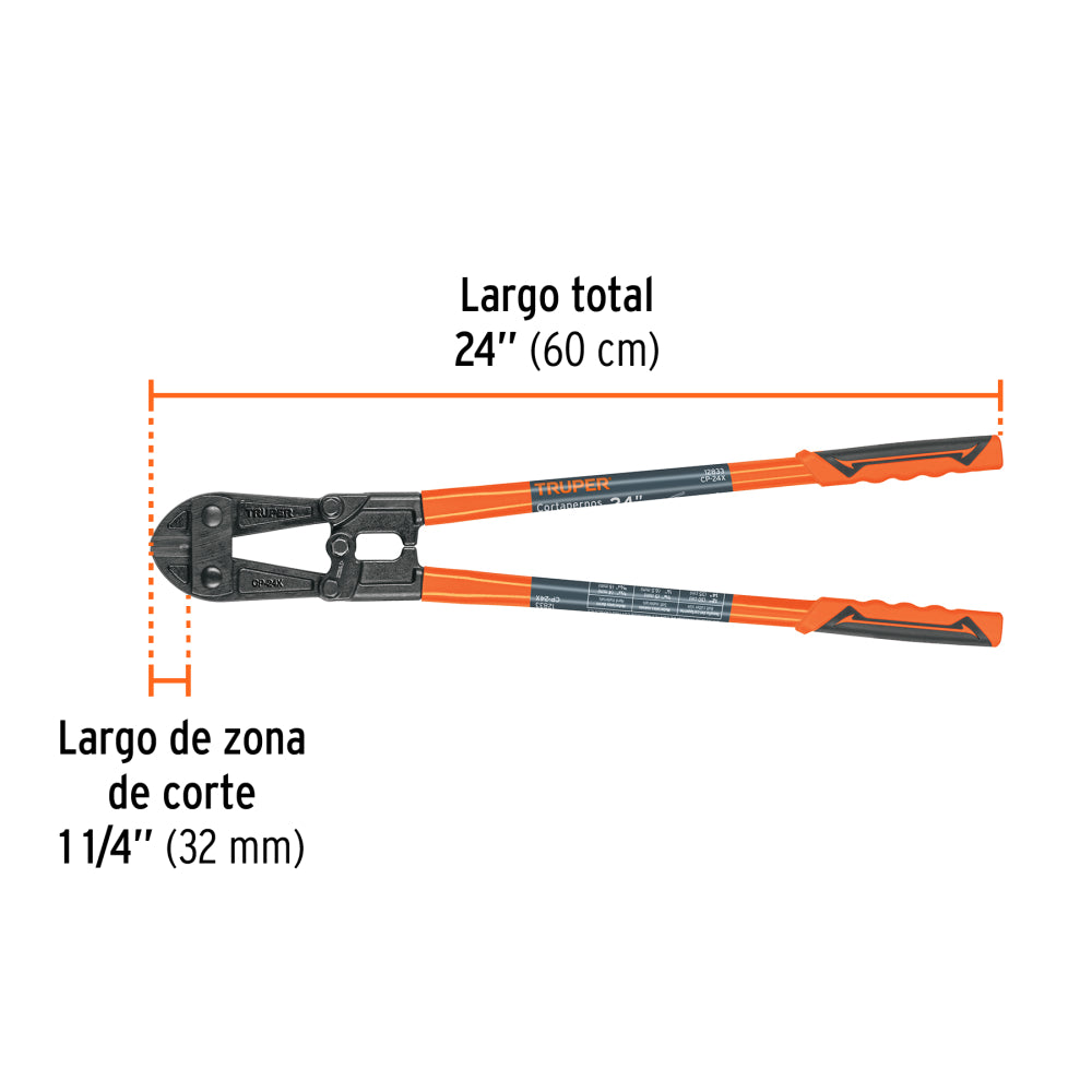 Cortapernos 24", profesional, TRUPER - CÓDIGO: 12833