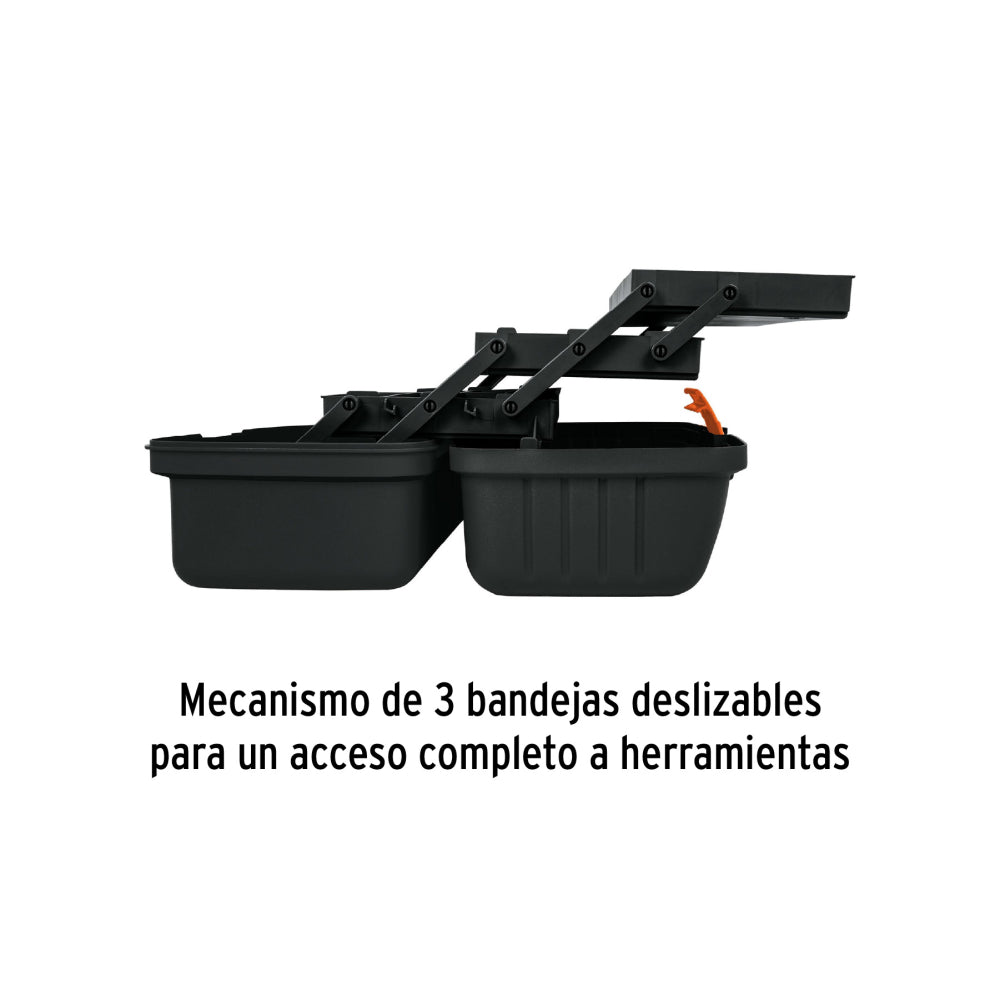 Caja para pesca de 16" con 3 bandejas deslizables, Truper - Código: 10539
