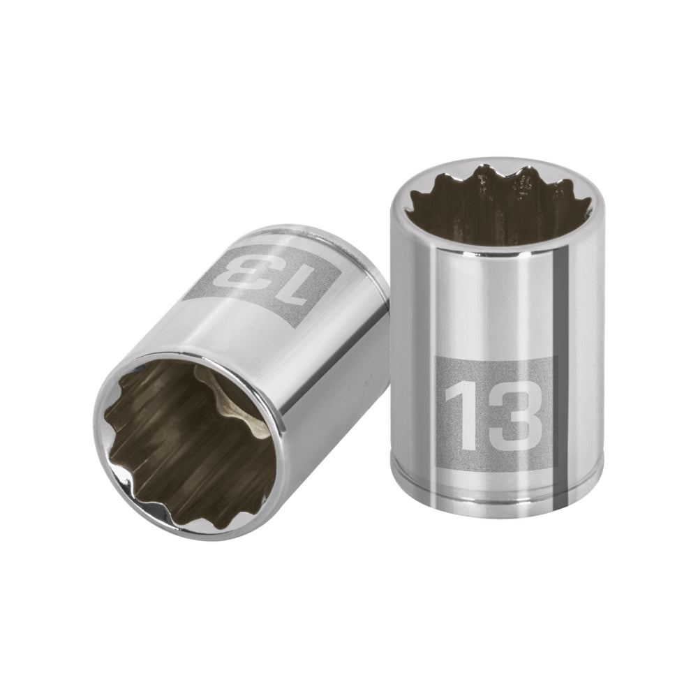 Dado de 13 mm, 12 puntas, cuadro 1/4", Truper - CÓDIGO: 100987