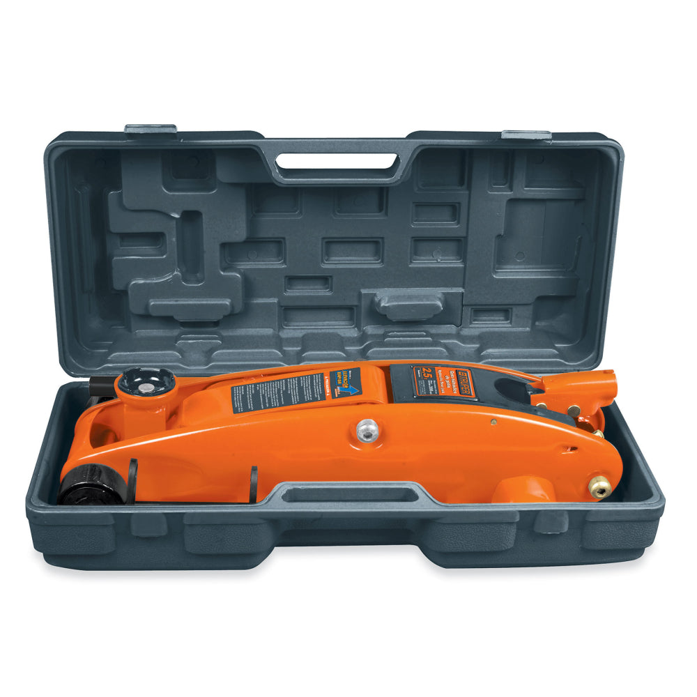 Gata hidráulico de patín 2.5t, elevación rápida, con maletín, Truper - Código 14946