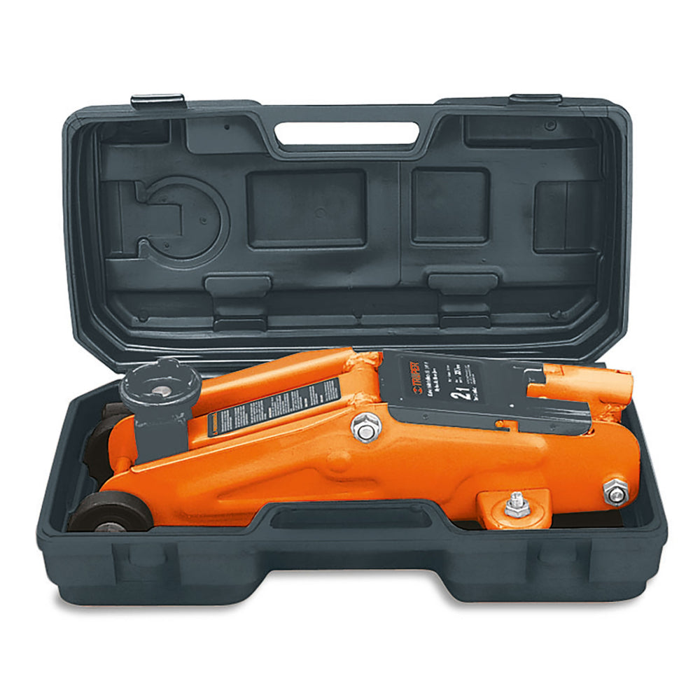 Gata hidráulico de patín, 2t, 30 movimientos con maletín, Truper - CÓDIGO: 14804