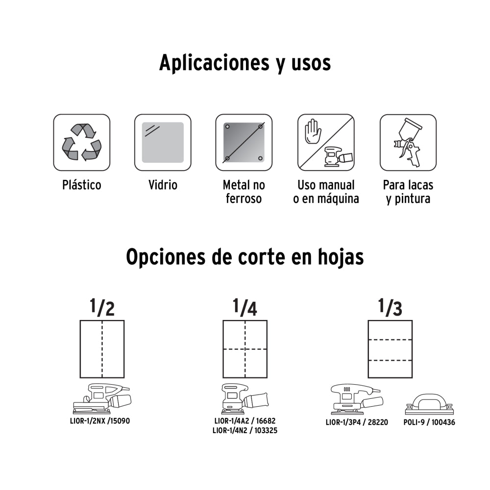 Lija de agua grano 120 de carburo de silicio, Truper - Código: 11620