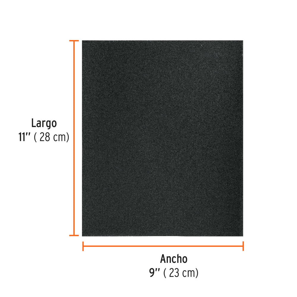 Lija de agua grano 120 de carburo de silicio, Truper - Código: 11620