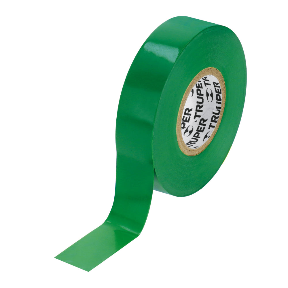 Cinta de aislar de 18 m x 19 mm, verde, Truper - CÓDIGO: 12502