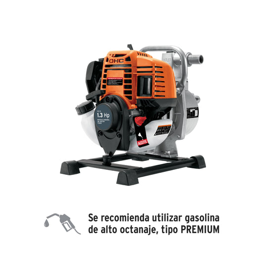Motobomba autocebante 1"x1", gas. 1-1/3HP, agrícola, TRUPER - CÓDIGO: 102432
