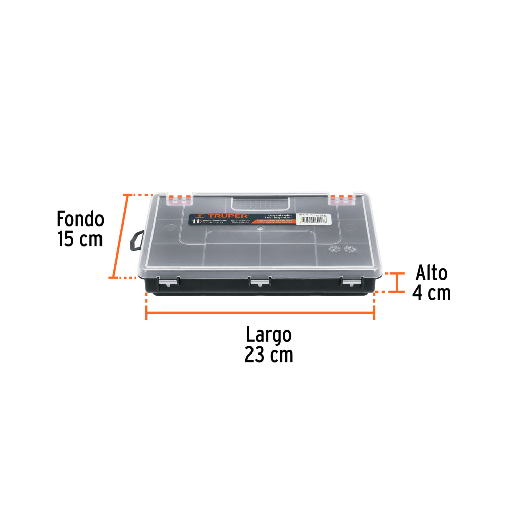 Organizador 9" con 11 compartimentos, Truper - Código: 10035