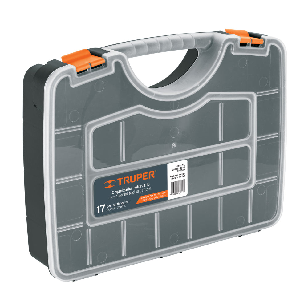 Organizador 17" reforzado con 17 compartimentos, Truper - CODIGO: 19939