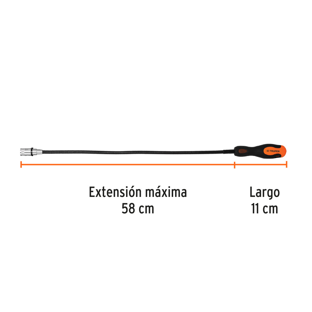 Imán flexible de acero con LED, 3 kg, Truper - Cod: 15326