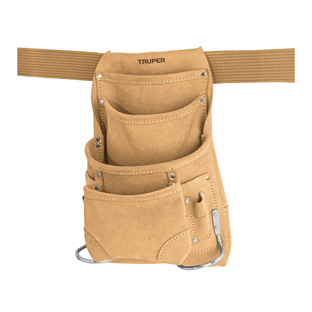 Porta herramientas de carnaza con 12 compartimentos, Truper - Codigo: 11536