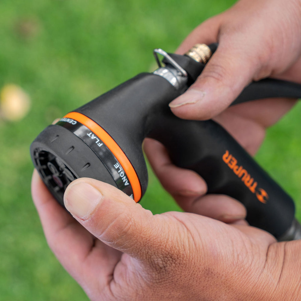 Pistola para riego de 8 funciones metálica con recubrimiento - CÓDIGO: 18477