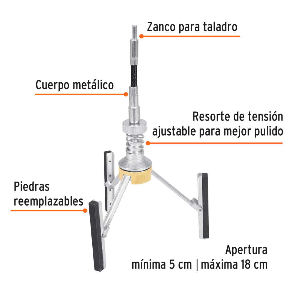 Bruñidora para cilindro de motor, 5 a 18 cm, Truper - Código: 14533