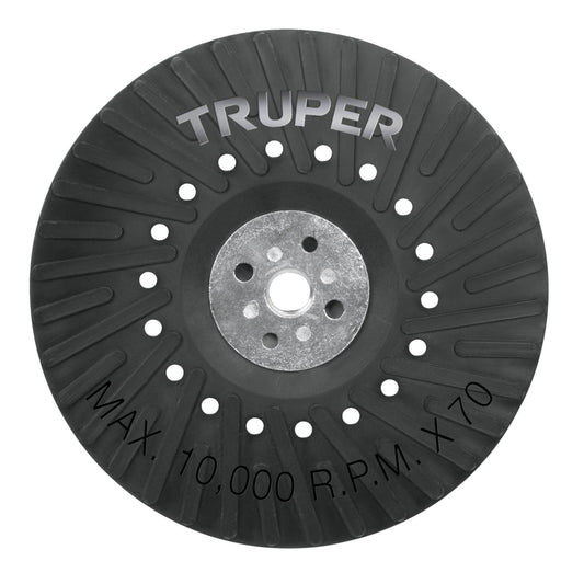 Respaldo para discos de lija 7", eje M14, TRUPER - Cod: 17276