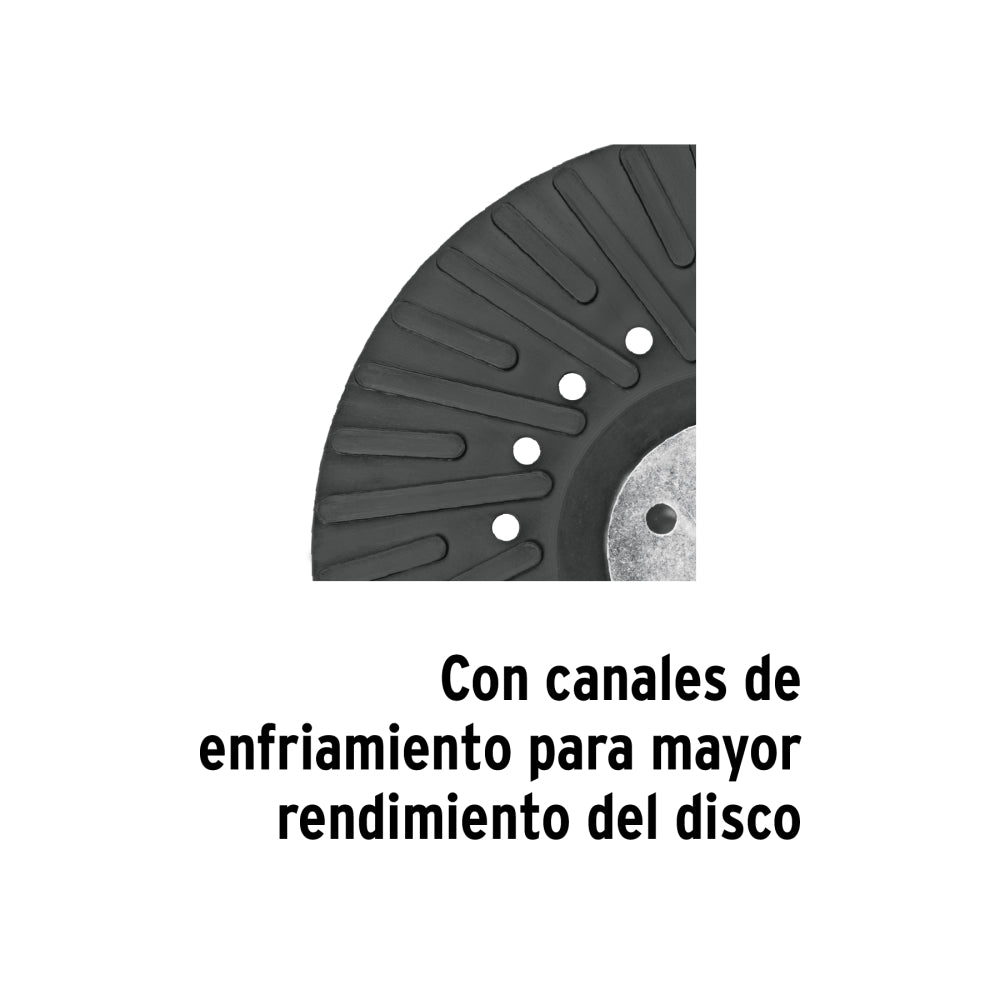 Respaldo para discos de lija 7", eje M14, TRUPER - Cod: 17276