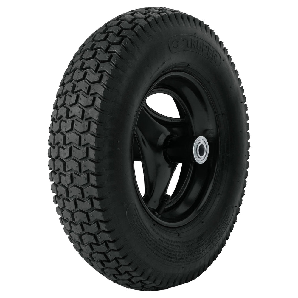 Llanta completa neumática 16", incluye eje y baleros - Código: 11858