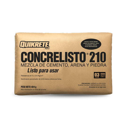 Concrelisto 210 - Mezcla de cemento, arena y piedra - Quikrete