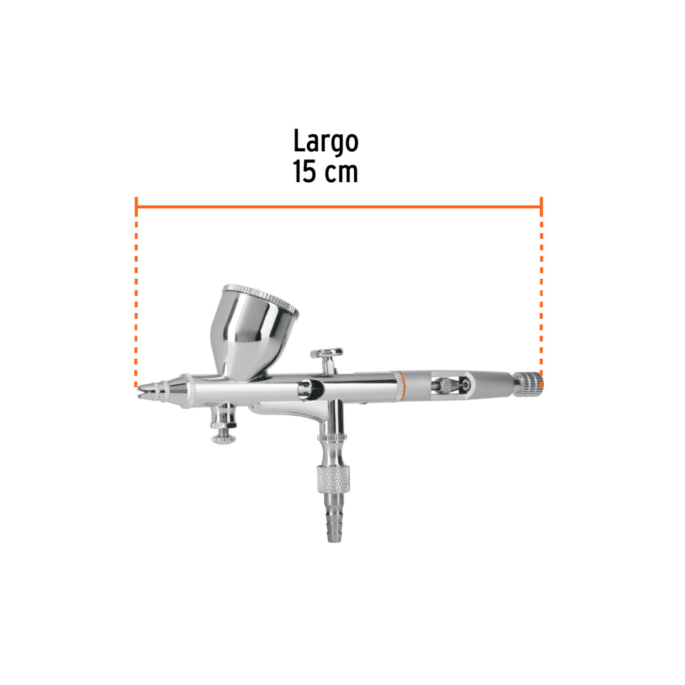 Pistola aerográfica de gravedad con vaso fijo, Truper - Cod: 16020
