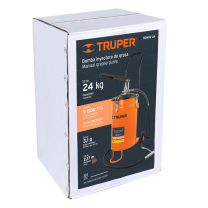 Bomba inyectora de grasa, 24 kg, Truper - Cod: 16850