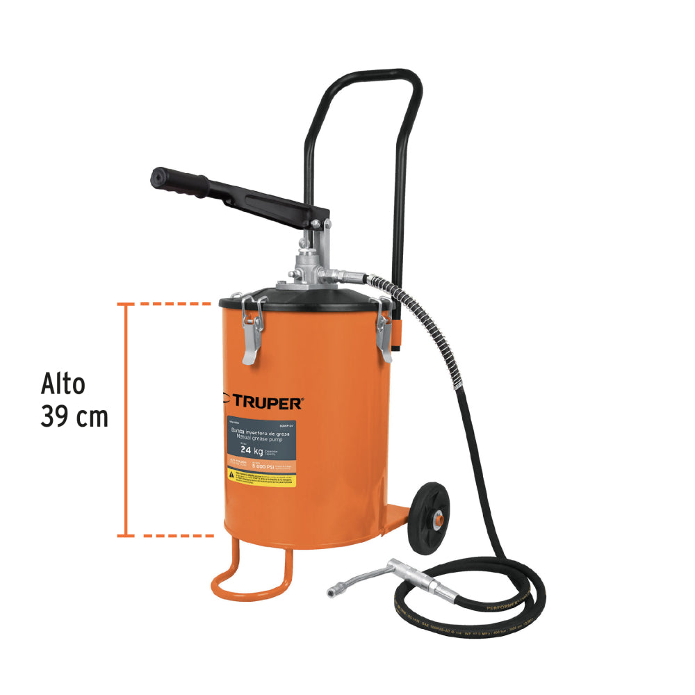 Bomba inyectora de grasa, 24 kg, Truper - Cod: 16850