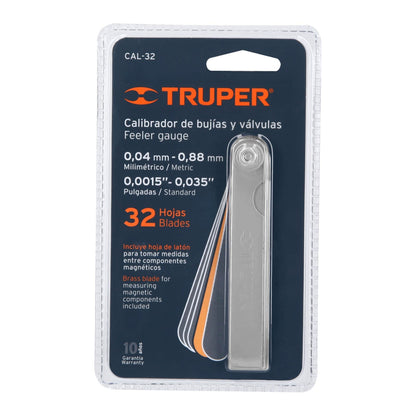 Calibrador de 32 hojas std / mm, Truper - Código: 14397