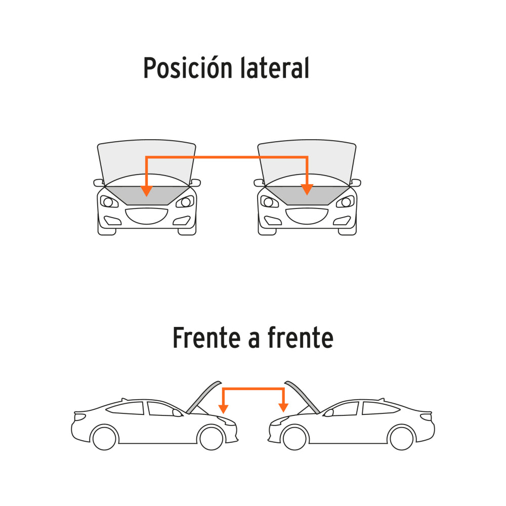 Cables pasa corriente 3 m, 225 A, 8 AWG, con funda, Truper - Cod: 17543