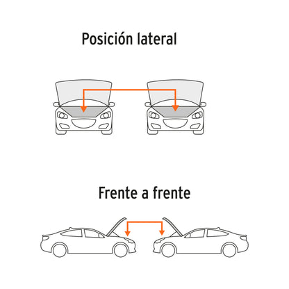 Cables pasa corriente 3 m, 225 A, 8 AWG, con funda, Truper - Cod: 17543
