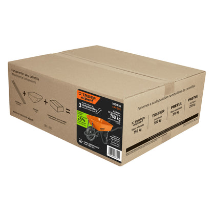 Carretilla 5.5ft3 Imponchable bastidor tubular,Truper Expert - CÓDIGO: 100416