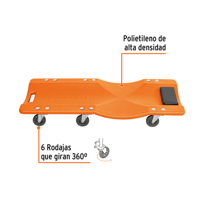 Cama de plástico 36" para mecánico, Truper - CÓDIGO: 100903