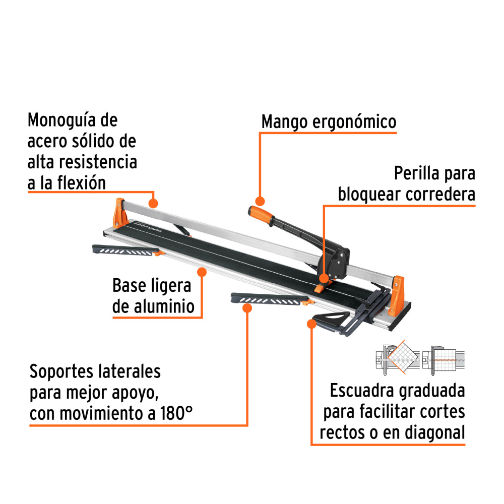 Cortador azulejo 47" (120 cm) gran formato maletín, Truper Expert - Código: 11775