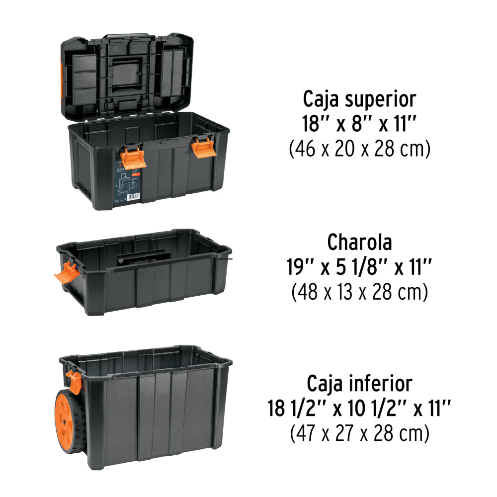 Caja para herramientas 19"x25" 3 en 1 desmontable con ruedas - CÓDIGO: 102644