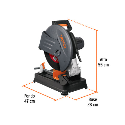 Tronzadora/cortadora de metales, 14",industrial, 2200W,220V -  Código: 11723