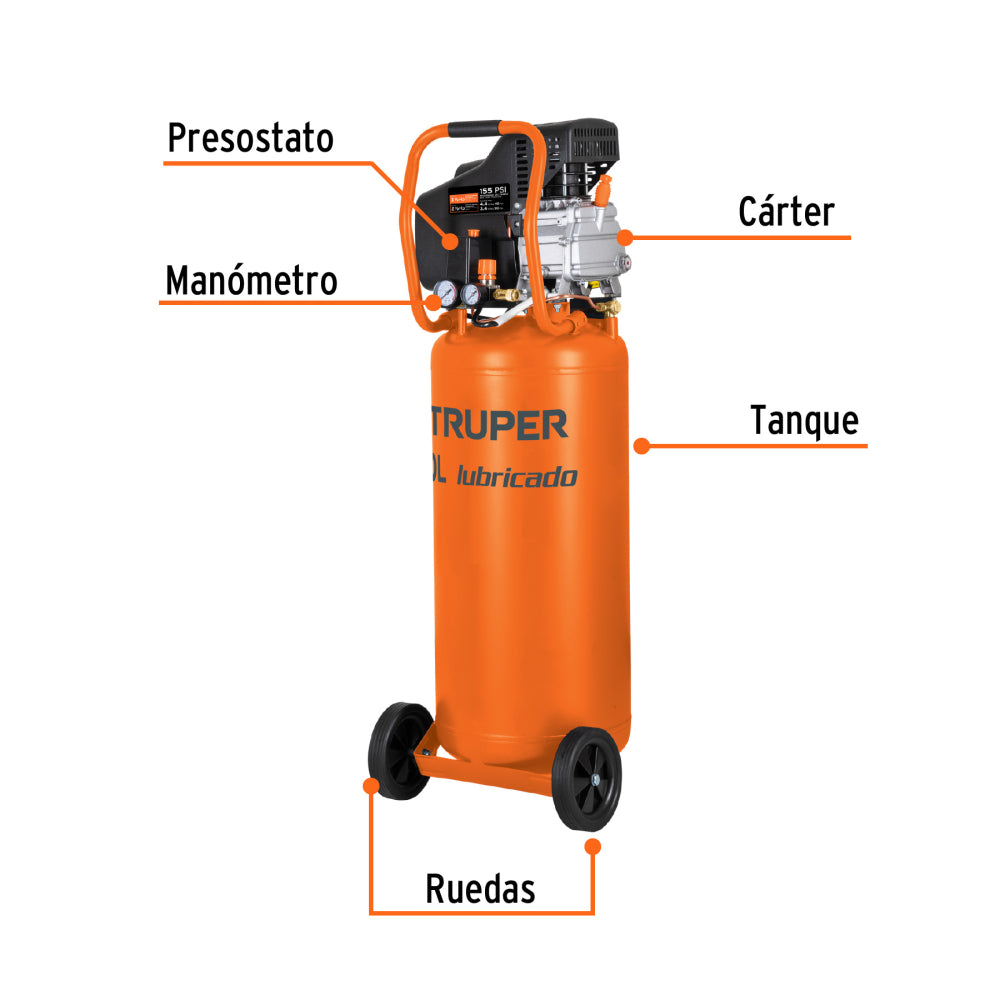 Compresora lubricada, 80 L - CÓDIGO: 102116