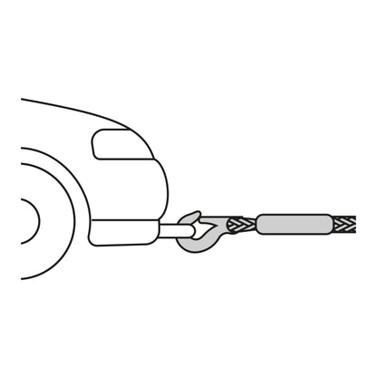 Cuerda con ganchos para remolque, 27 mm x 4.5 m, Truper - CÓDIGO: 18346