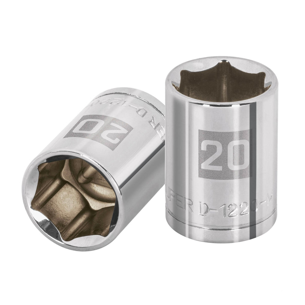 Dado de 20 mm, 6 puntas, cuadro 1/2", Truper - CÓDIGO: 13270