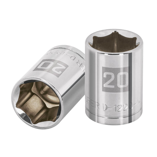 Dado de 20 mm, 6 puntas, cuadro 1/2", Truper - CÓDIGO: 13270