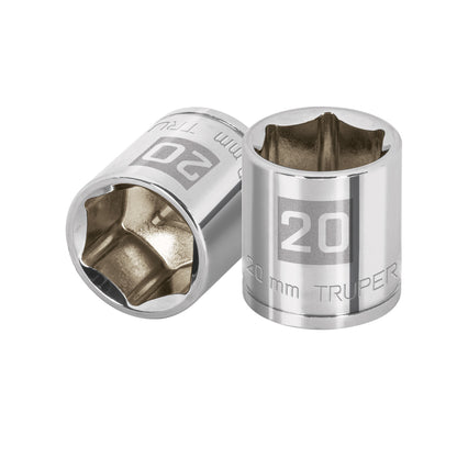 Dado de 20 mm, 6 puntas, cuadro 3/8", Truper - Código: 100995