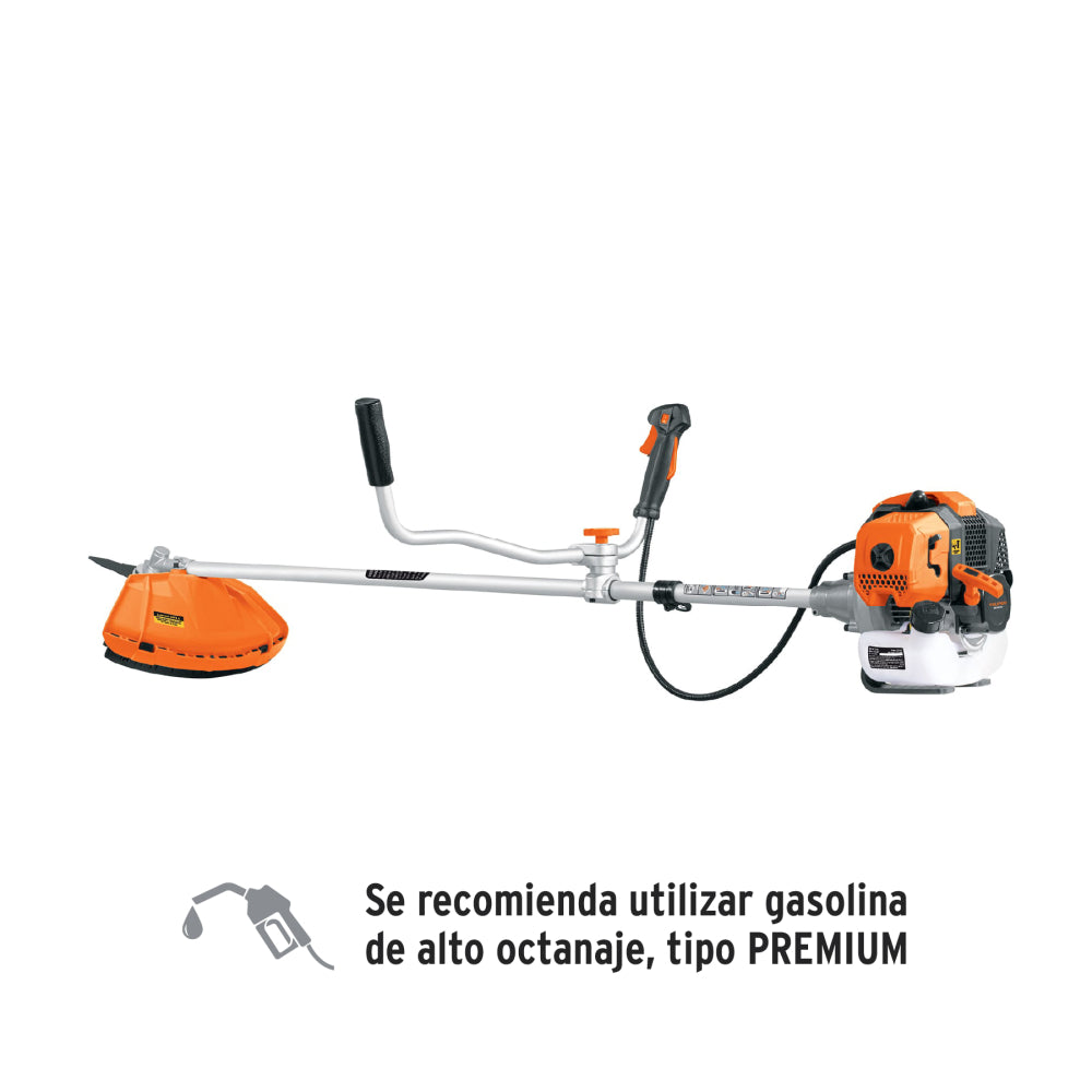 Desmalezadora a gasolina 52 cc mango tipo "bici", 18" corte - Código: 11032