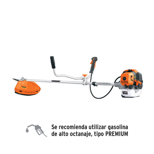 Desmalezadora a gasolina 52 cc mango tipo "bici", 18" corte - Código: 11032