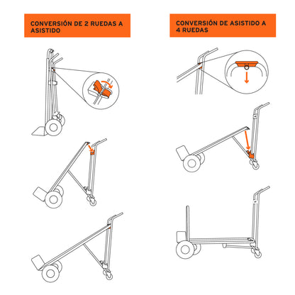Diablo convertible de aluminio 3 en 1, Truper - Cod: 16188