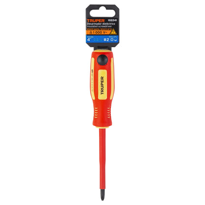 Desarmador dieléctrico de cruz 1/4" x 4", Truper - CÓDIGO: 102241