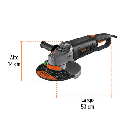 Esmeriladora angular 9", industrial, 220 V, 2000 W - CÓDIGO: 18295