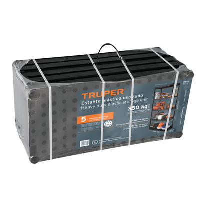 Estante plástico uso rudo 5 rep/cap. 70 Kg, 185x43x91,TRUPER - CÓDIGO: 19943