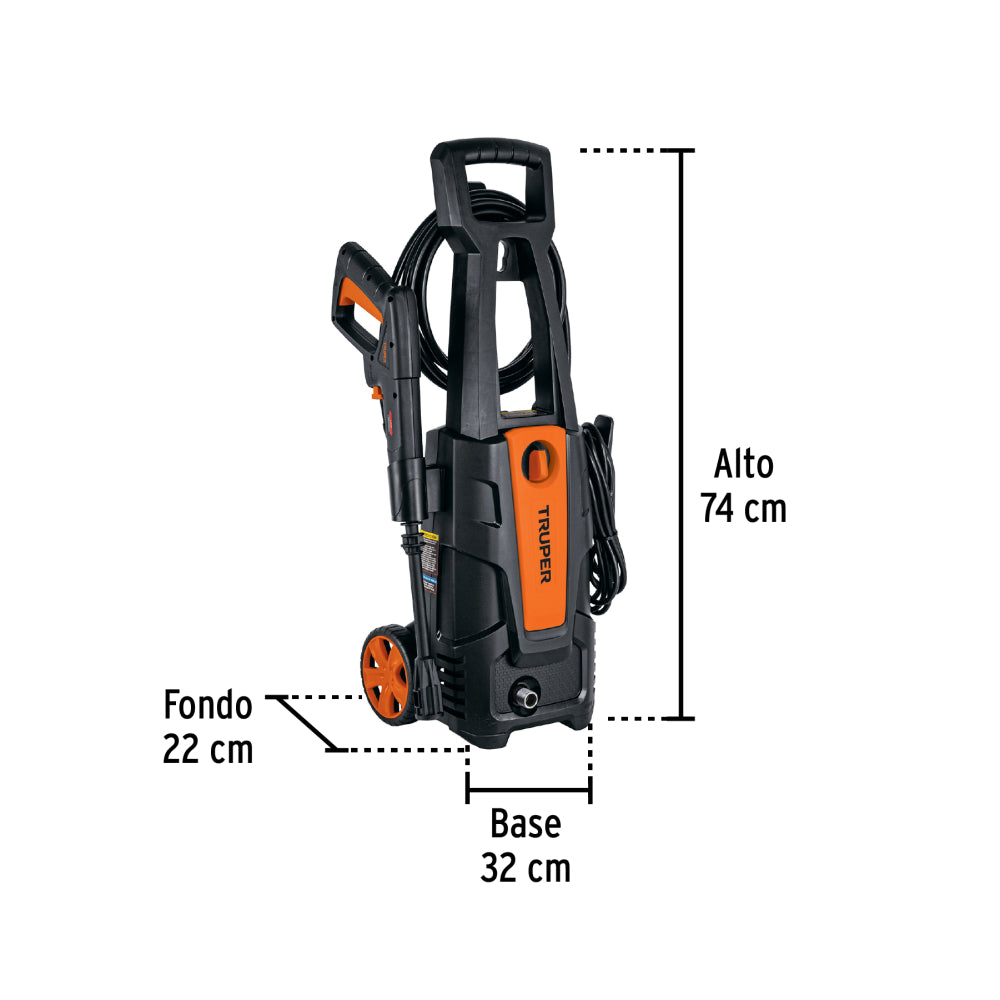 Hidrolavadora eléctrica 1800 PSI, 220V, Truper - Cod: 103339