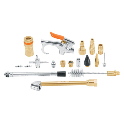 Juego de 18 accesorios neumáticos, cuerda 1/4" NPT, TRUPER - CÓDIGO: 19079