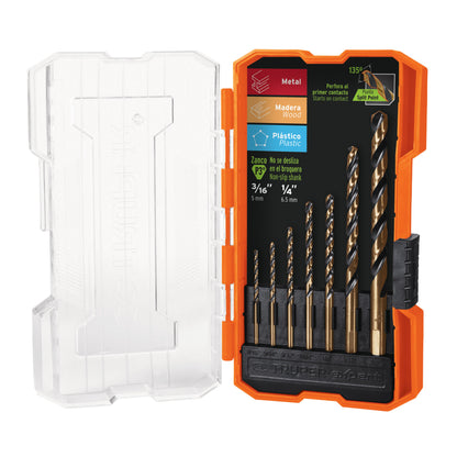 Juego de 7 brocas HSS para metal en estuche, Truper Expert - Código: 11396