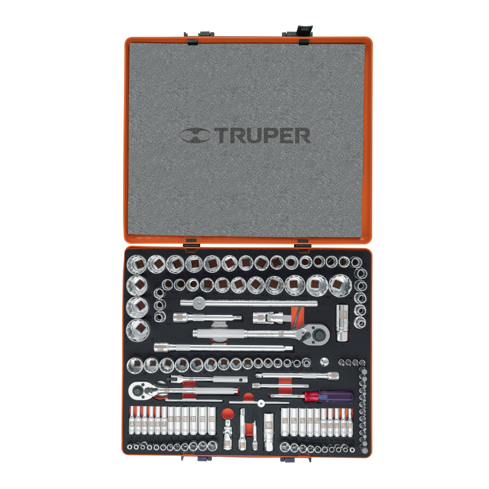 Juego 135 herramientas 1/4", 3/8" y 1/2" std y mm p/mecánico - Código: 13975